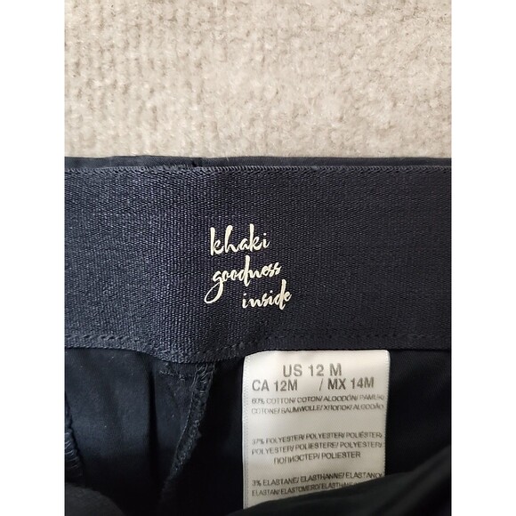 Dockers Truly Slimming Khaki Pants Womens 12 Black Sure Fit Stretch Trouser NEW - Picture 8 of 10